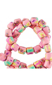 Polymer beads 6mm - Spring azalea pink